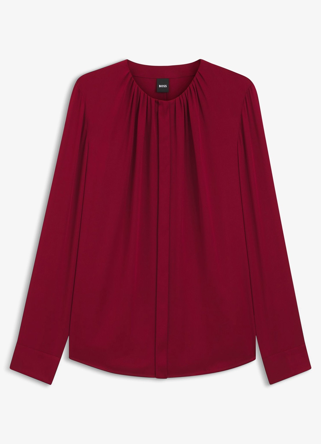 BOSS Banorah blouse in zijdeblend - voorkant 8 rood