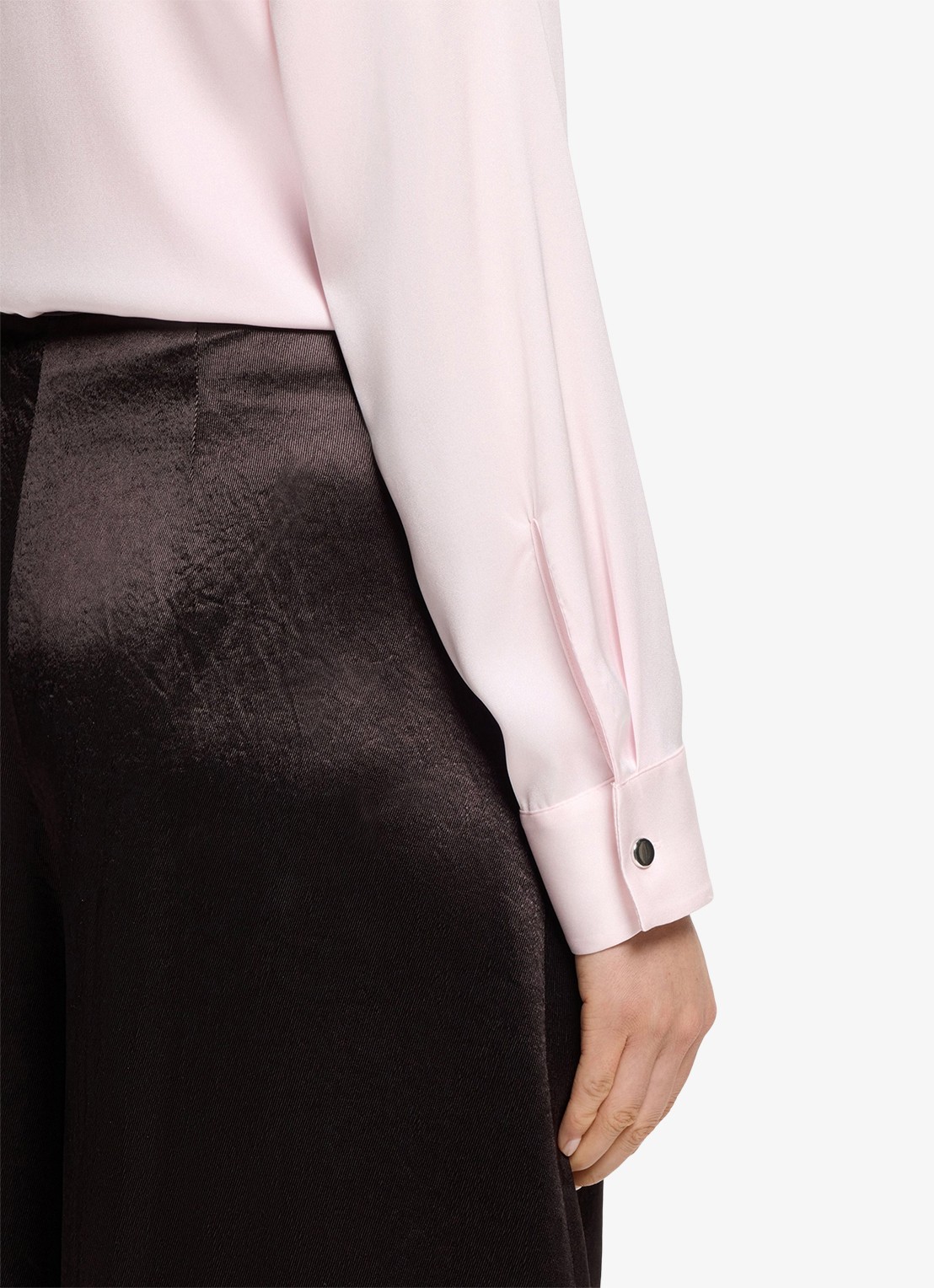 BOSS Banorah blouse in zijdeblend - detail 5 light/pastel pink-680 / roze
