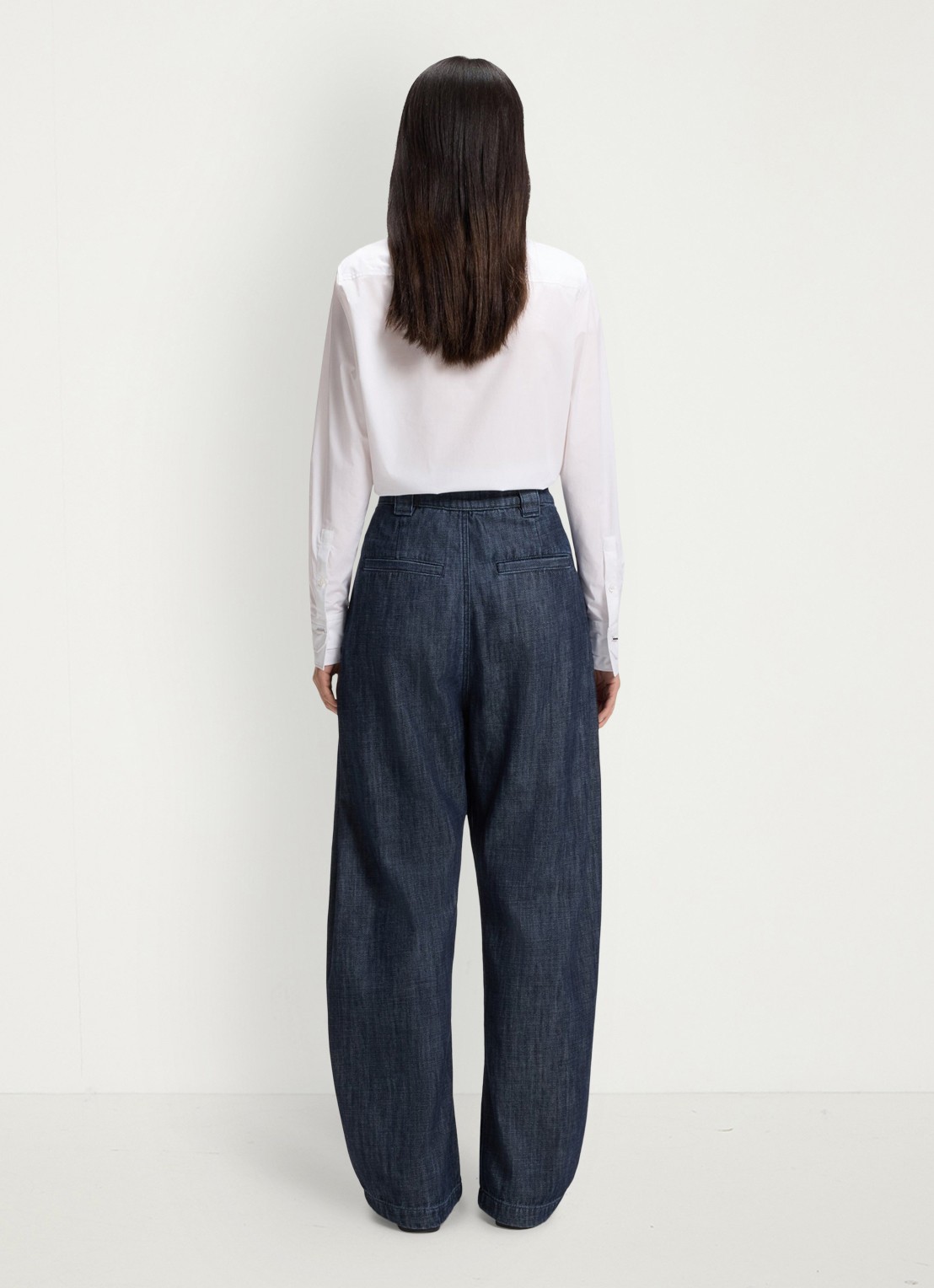 BOSS Barrel high waist loose fit jeans met medium wassing - achterkant 4 indigo
