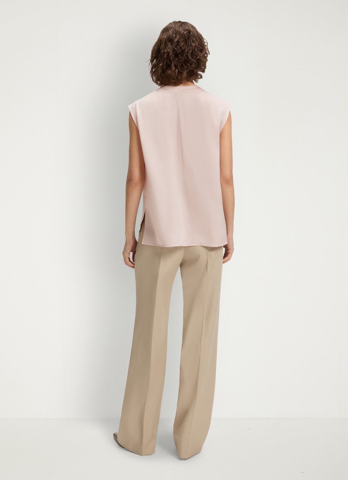 BOSS Basina blouse met plooidetail - achterkant open purple-556 / roze