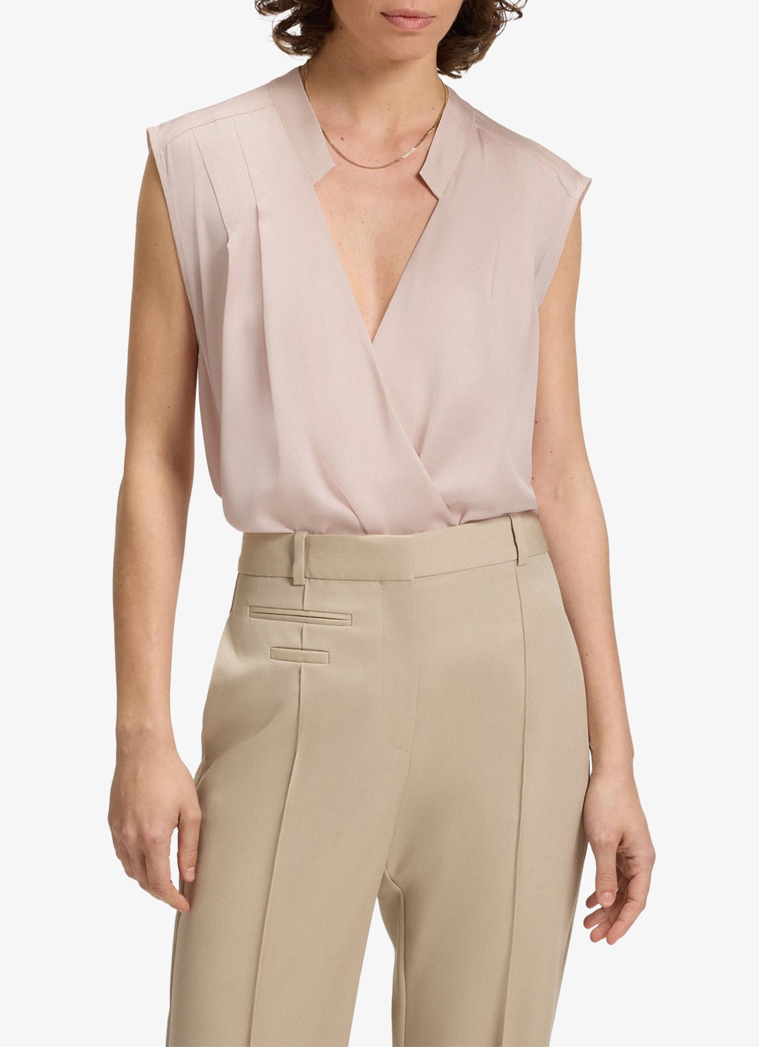 BOSS Basina blouse met plooidetail - detail 2 open purple-556 / roze