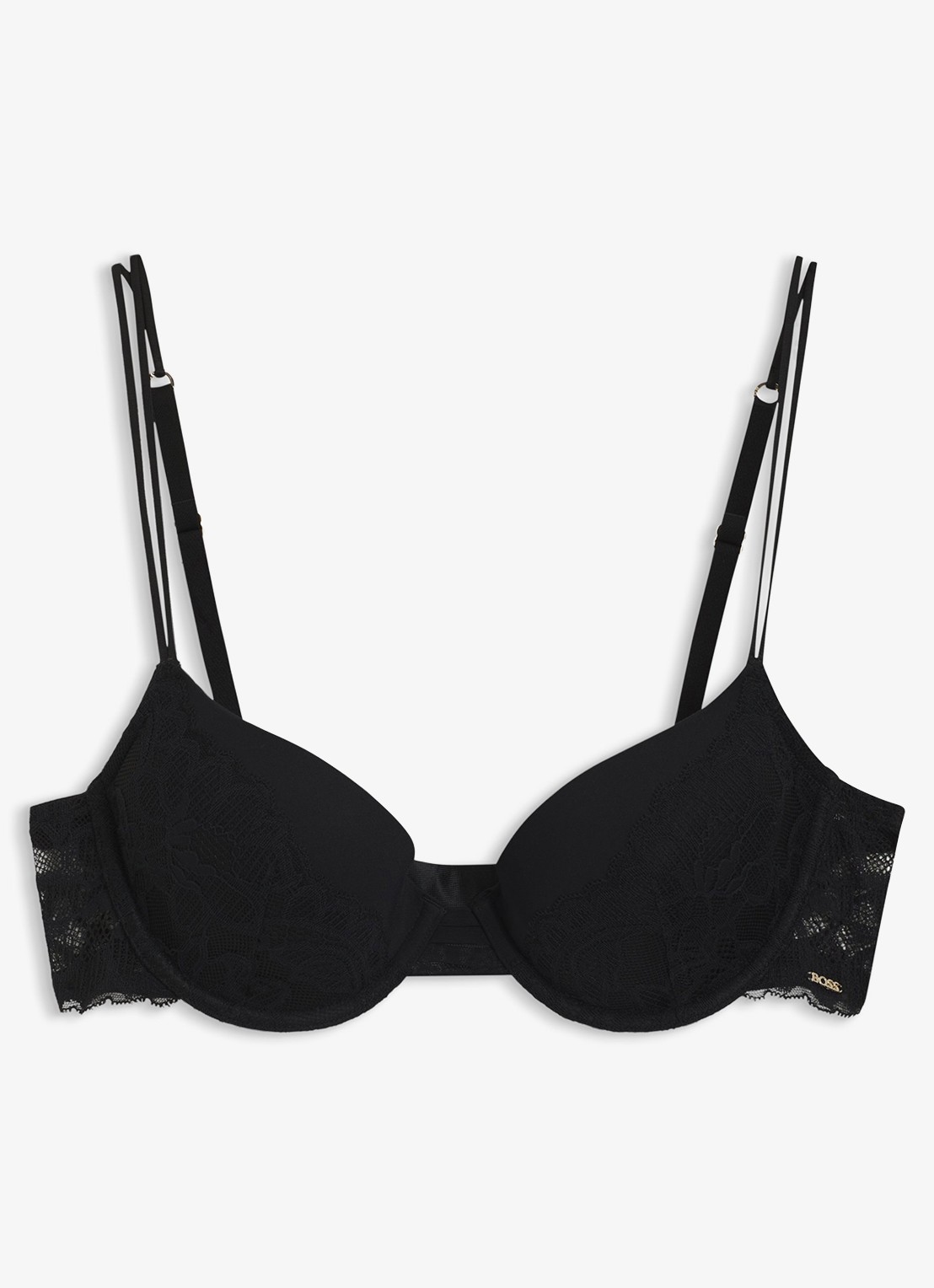 BOSS Beugel bh met kant - voorkant 2 black-001 / zwart