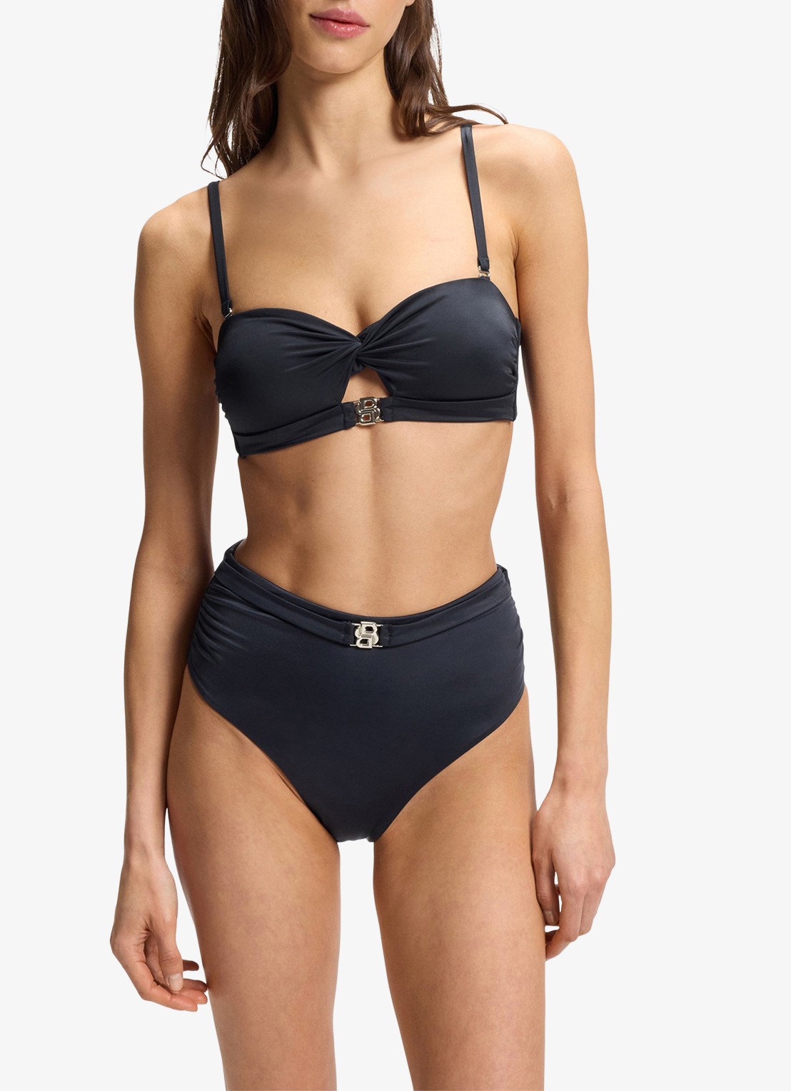 BOSS Bikinibroekje met logo - detail 2 donkerblauw