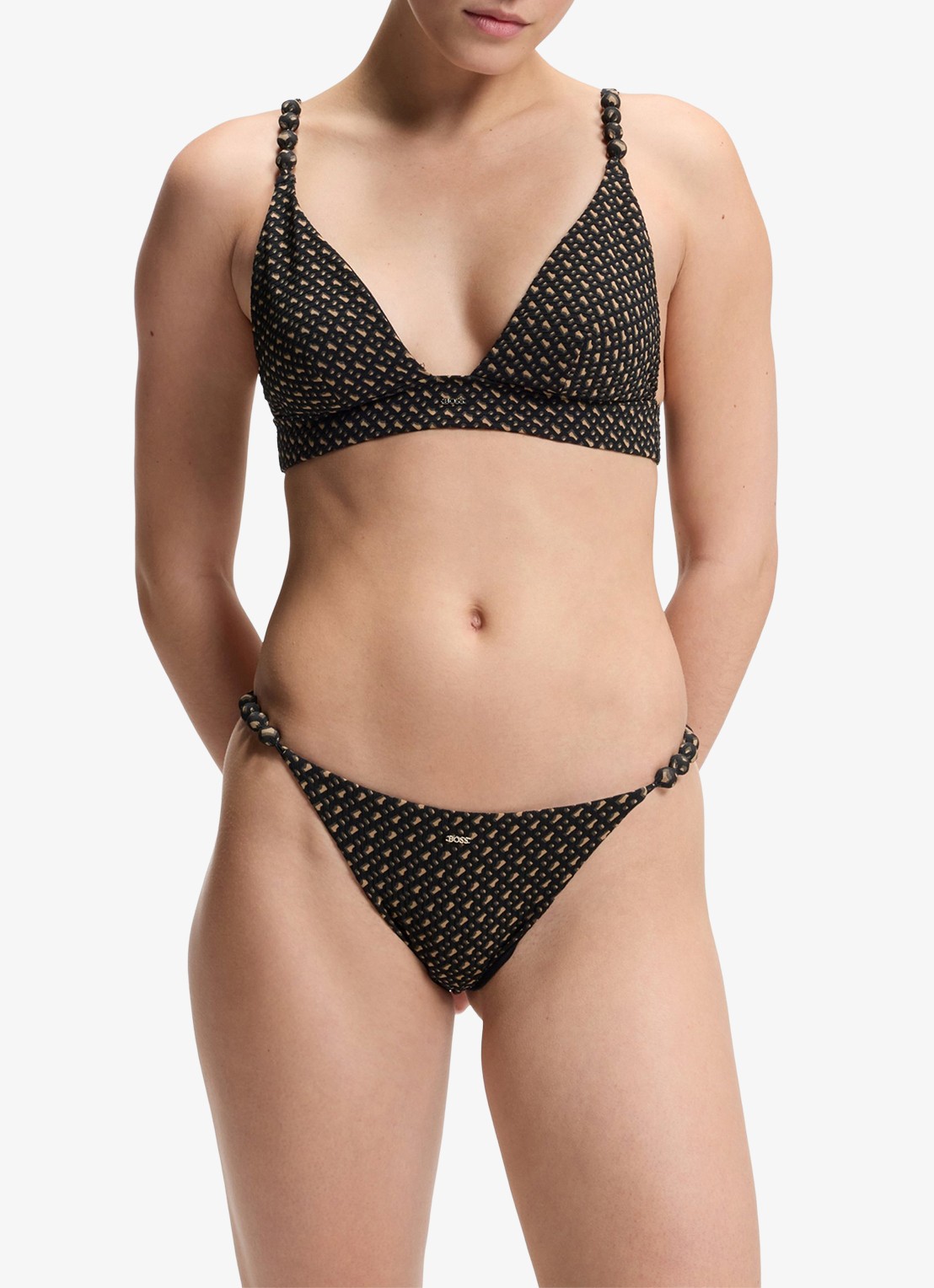 BOSS Bikinislip met logoprint  - voorkant 5 zwart