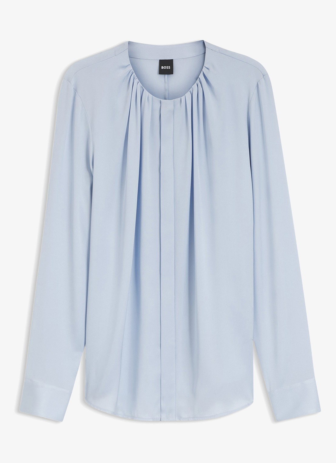 BOSS Blouse met plooien - voorkant bright purple-527 / paars