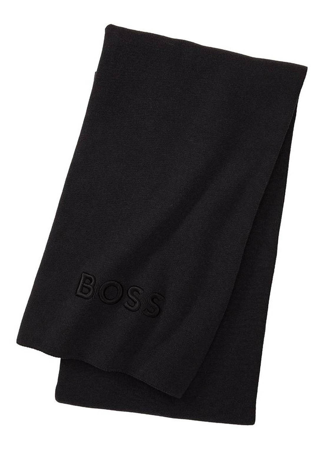 BOSS Bold plaid in katoenblend - 130 x 170 cm - voorkant 3 zwart