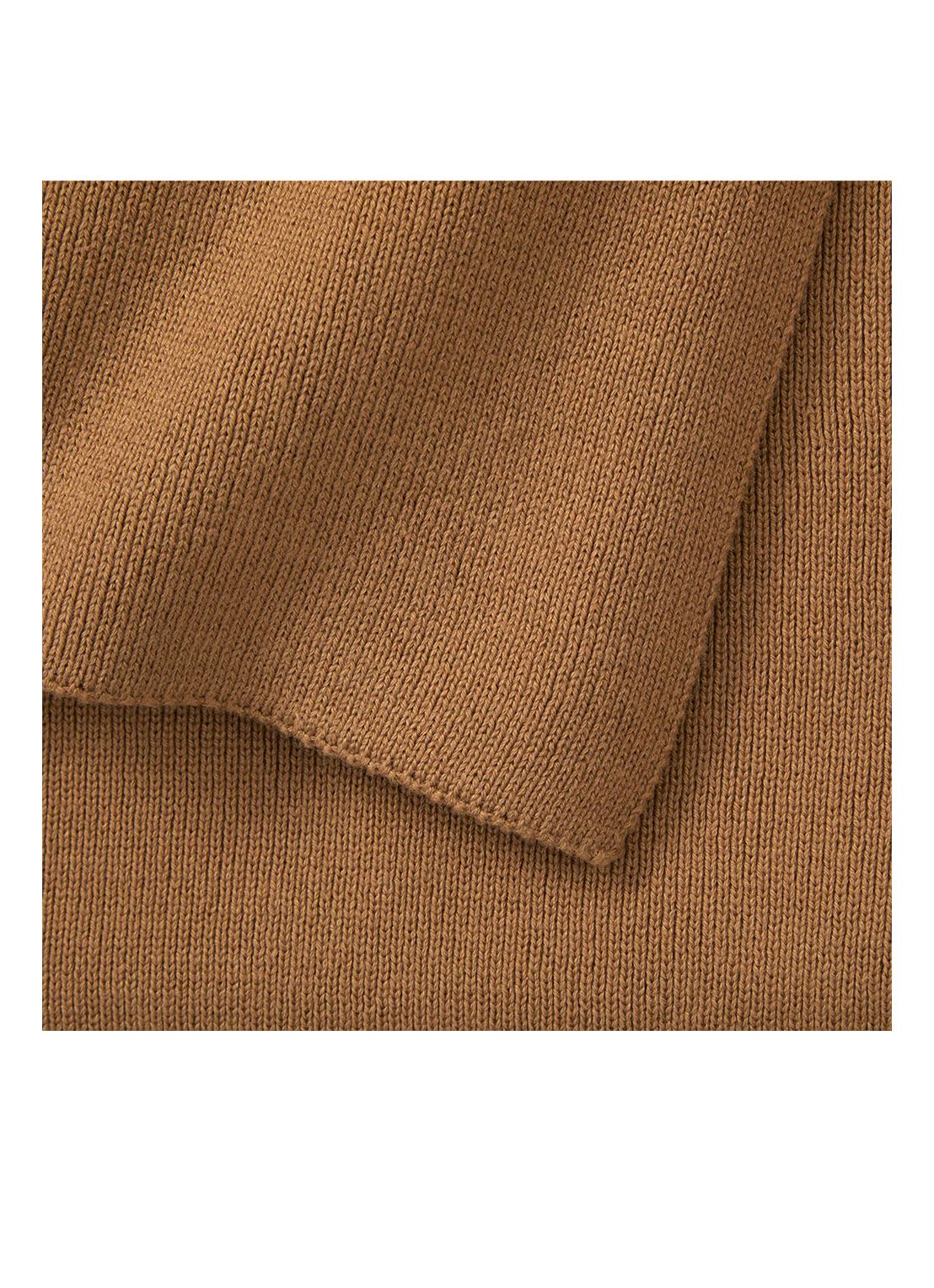 BOSS Bold plaid in katoenblend - 130 x 170 cm - voorkant 4 camel