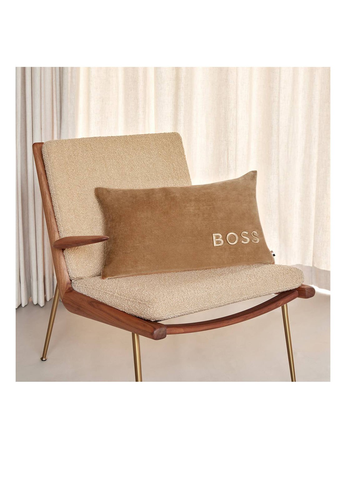 BOSS Bold sierkussenhoes 33 x 57 cm - detail 7 camel