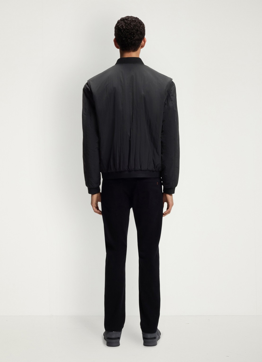 BOSS Bomber jack met logo - achterkant 3 zwart