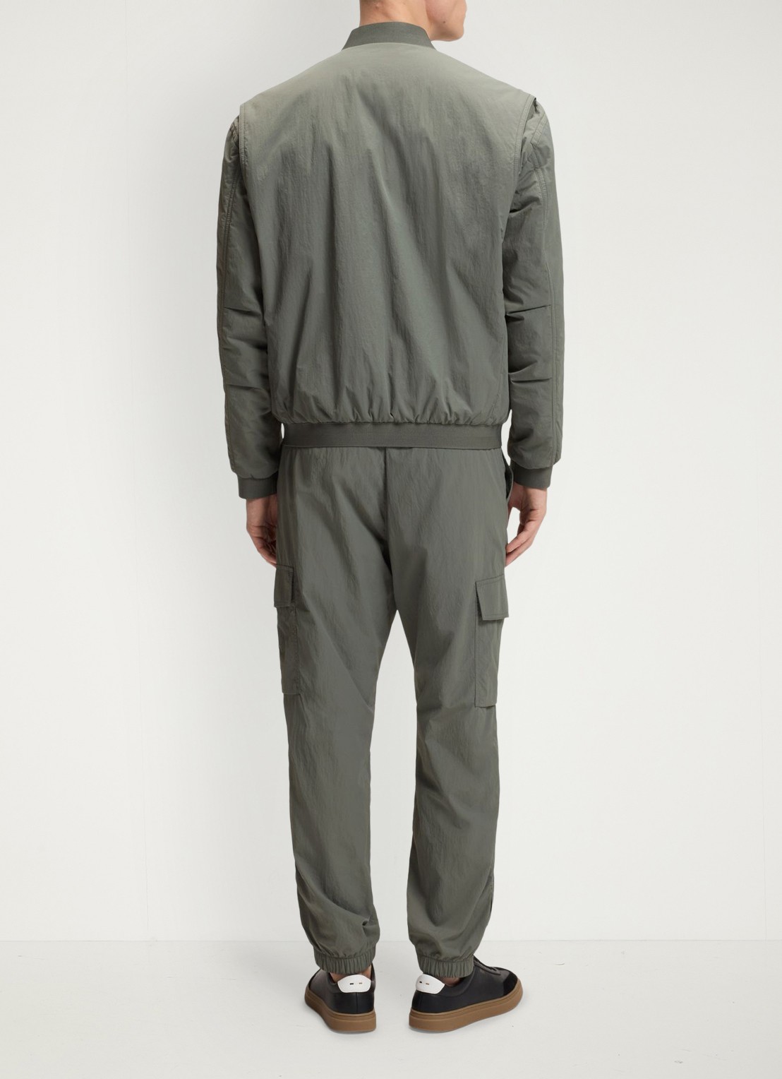 BOSS Bomber jack met logo - achterkant 6 grijs