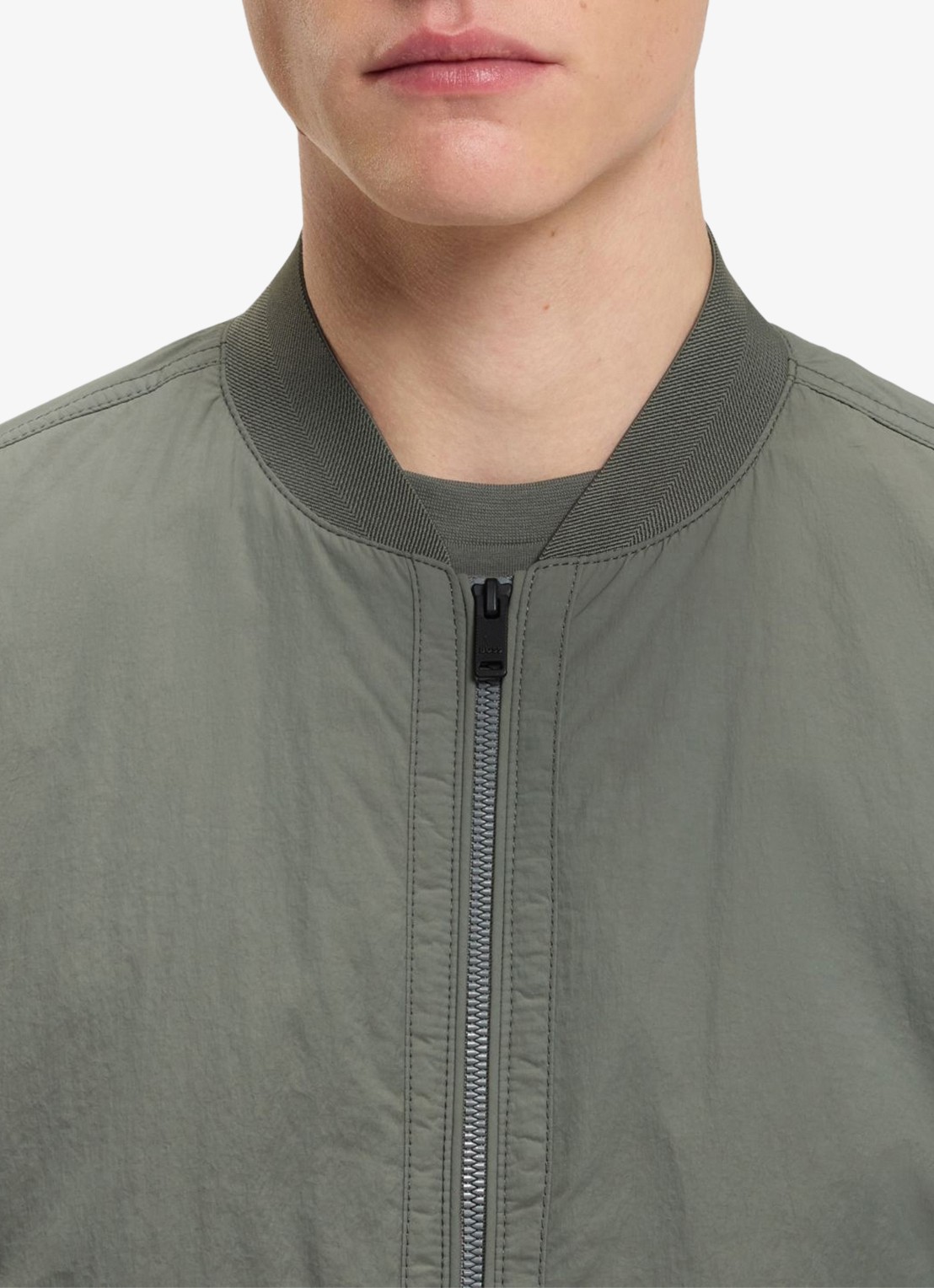 BOSS Bomber jack met logo - detail 4 grijs