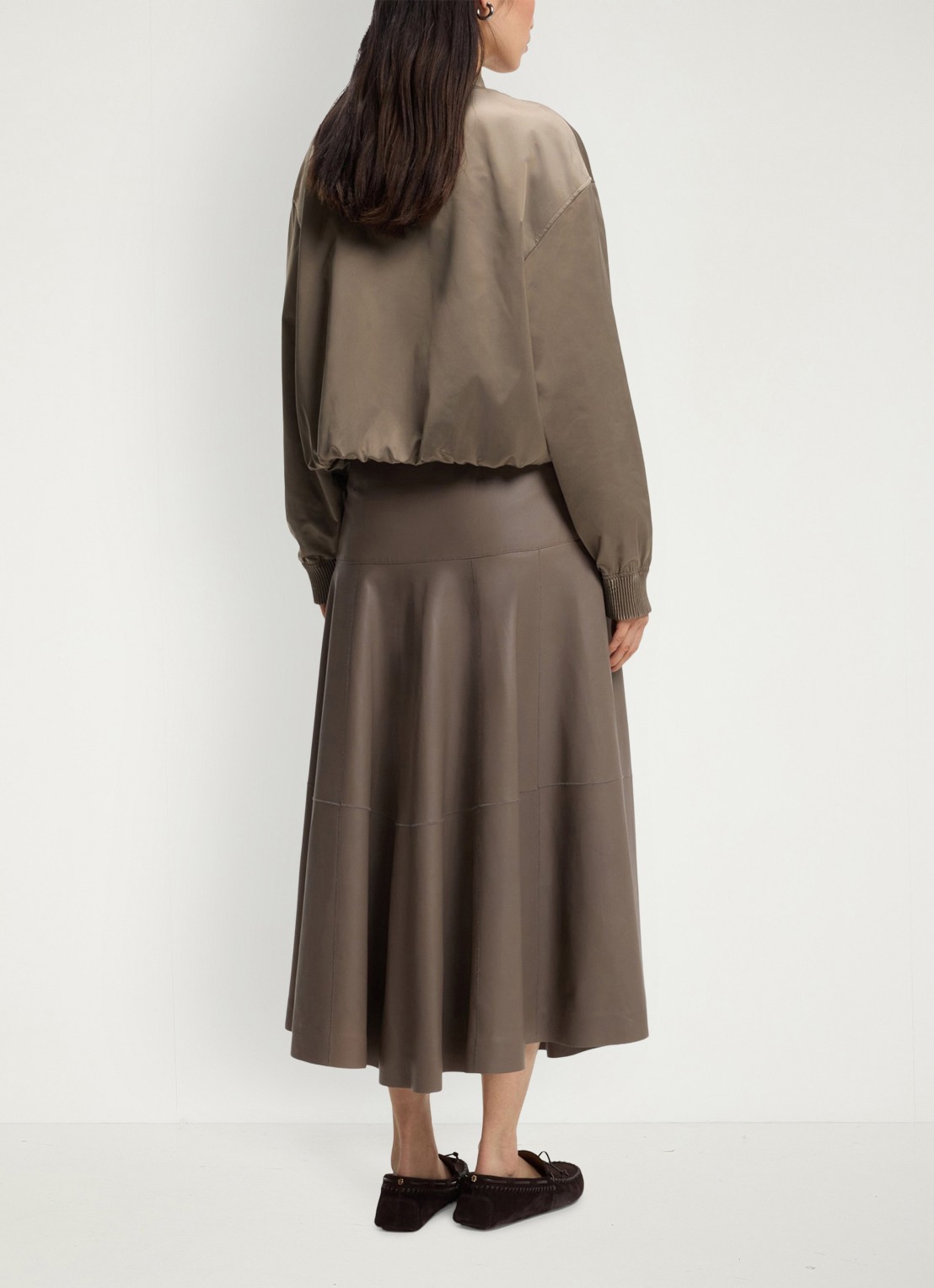 BOSS Bomber jack met steekzakken en glanzende finish - achterkant 4 brown overflow-915 / bruin