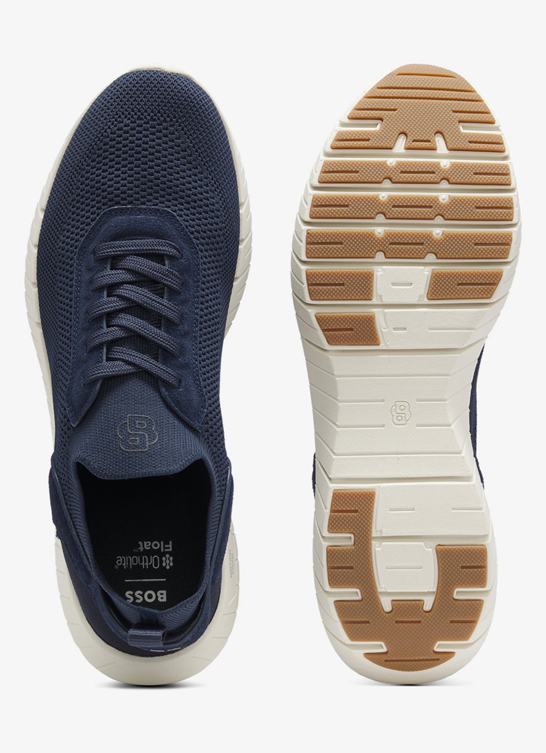BOSS Boss-Motion sneaker met gebreid bovenwerk - achterkant 5 donkerblauw