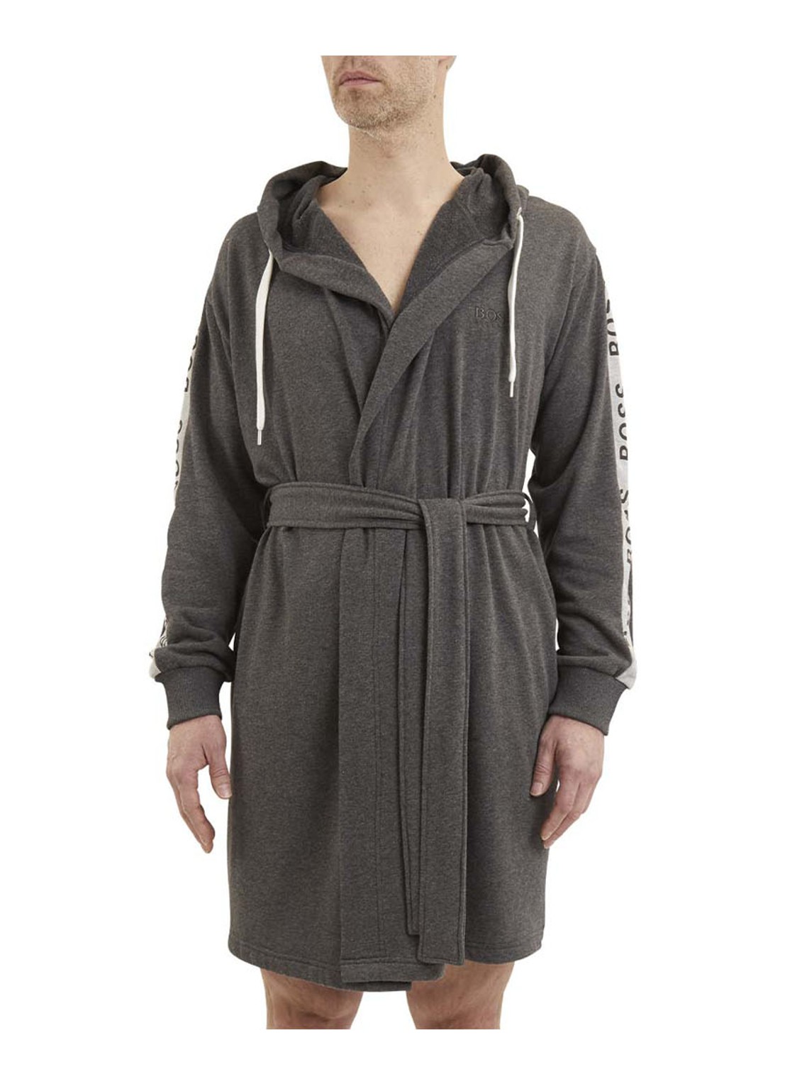 BOSS BOSS-SEN Charcoa     Bath robe - voorkant grijs