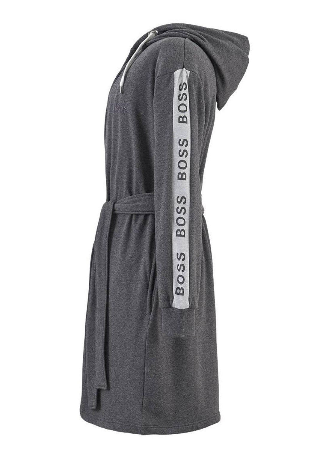 BOSS BOSS-SEN Charcoa     Bath robe - voorkant 6 antraciet