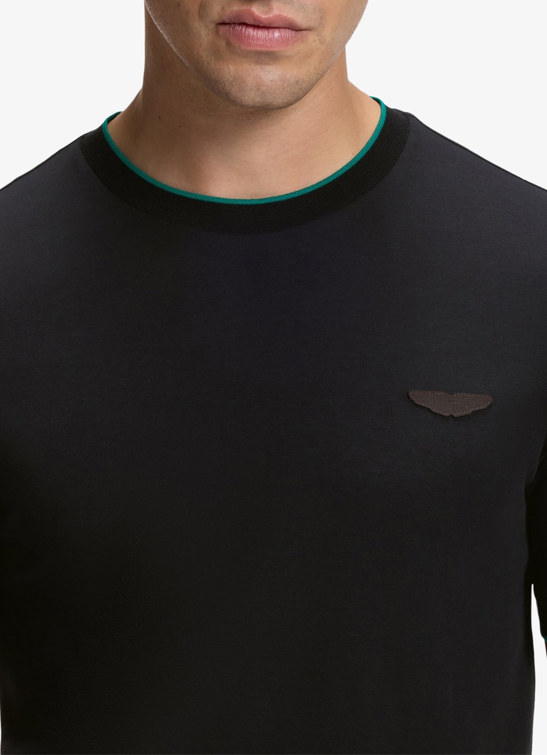 BOSS BOSS x ASTON MARTIN T-shirt met gestreept detail - detail 3 zwart