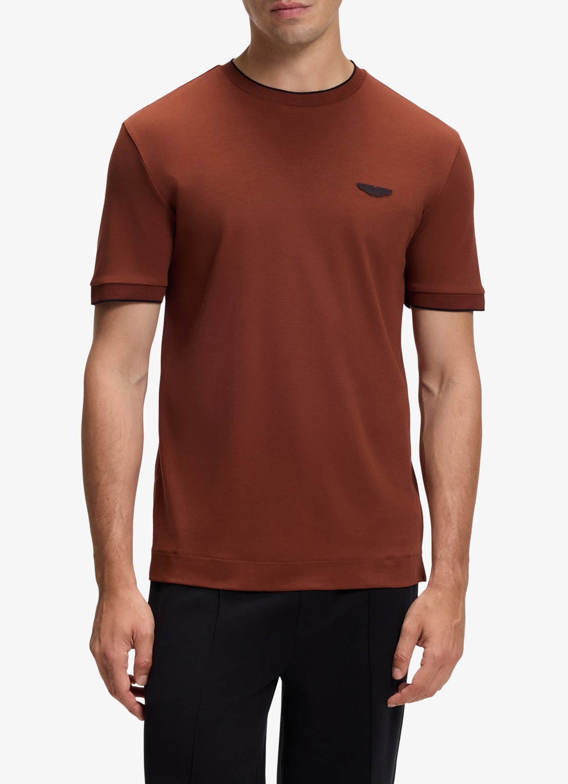 BOSS BOSS x ASTON MARTIN T-shirt met gestreept detail - detail 4 bruin