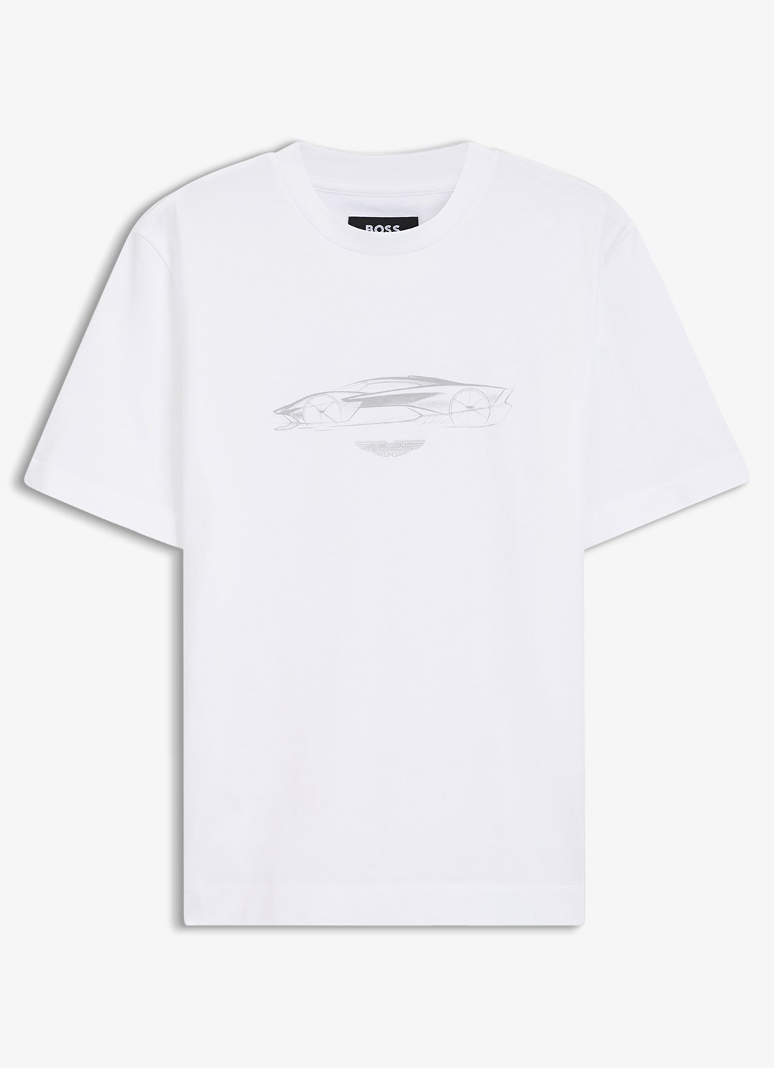 BOSS BOSS x ASTON MARTIN T-shirt van katoen - voorkant wit