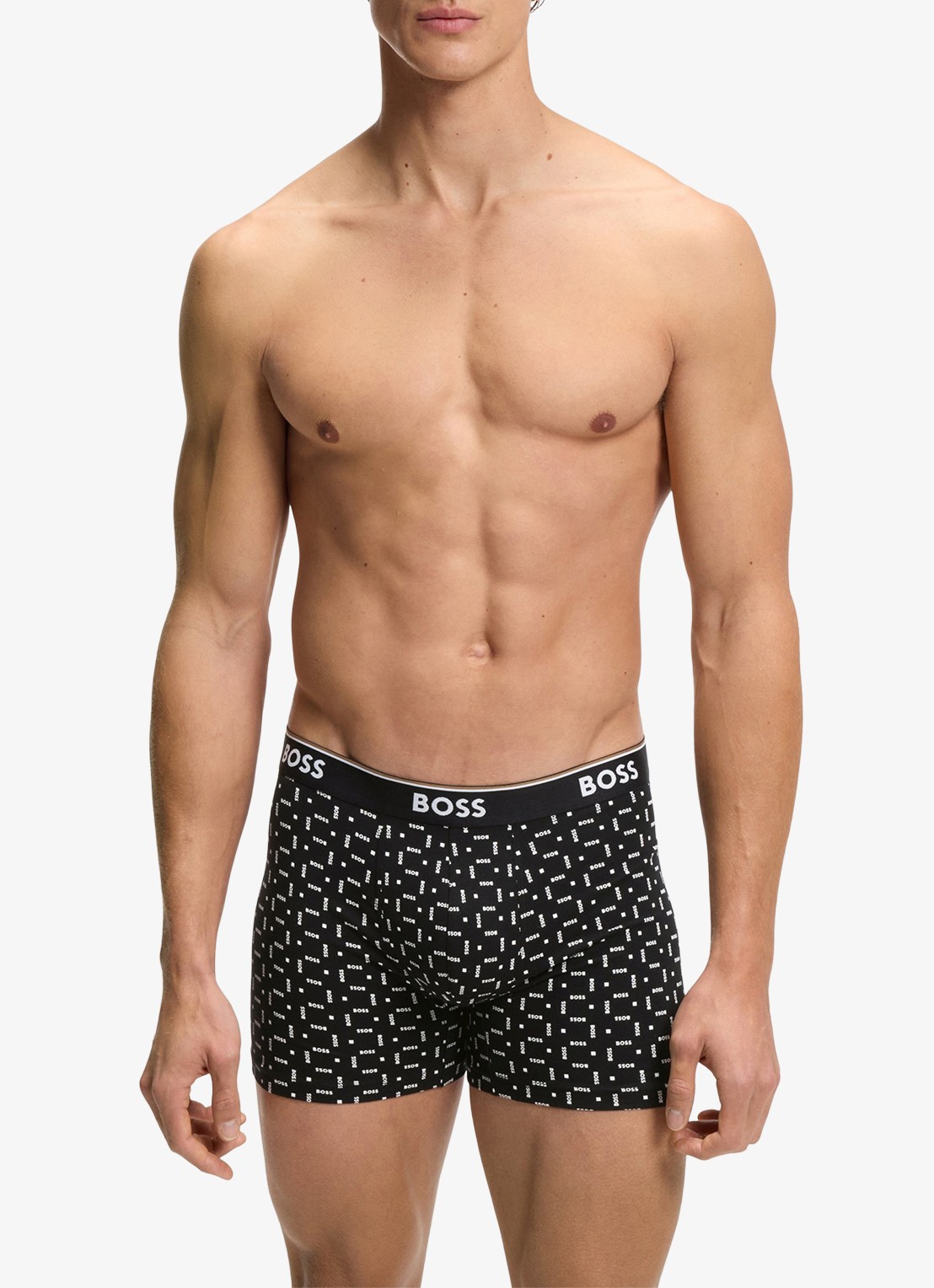 BOSS Boxershort met logoband in 3-pack - detail zwart