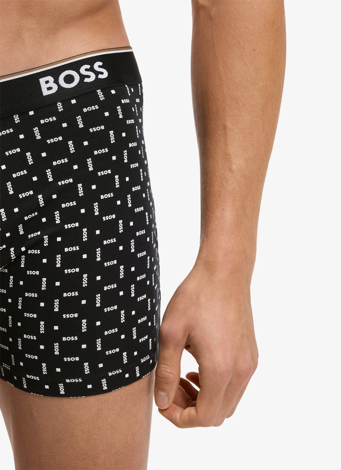 BOSS Boxershort met logoband in 3-pack - detail 3 zwart