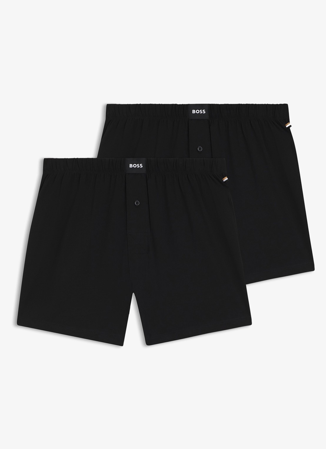 BOSS Boxershorts met logo in 2-pack - voorkant zwart