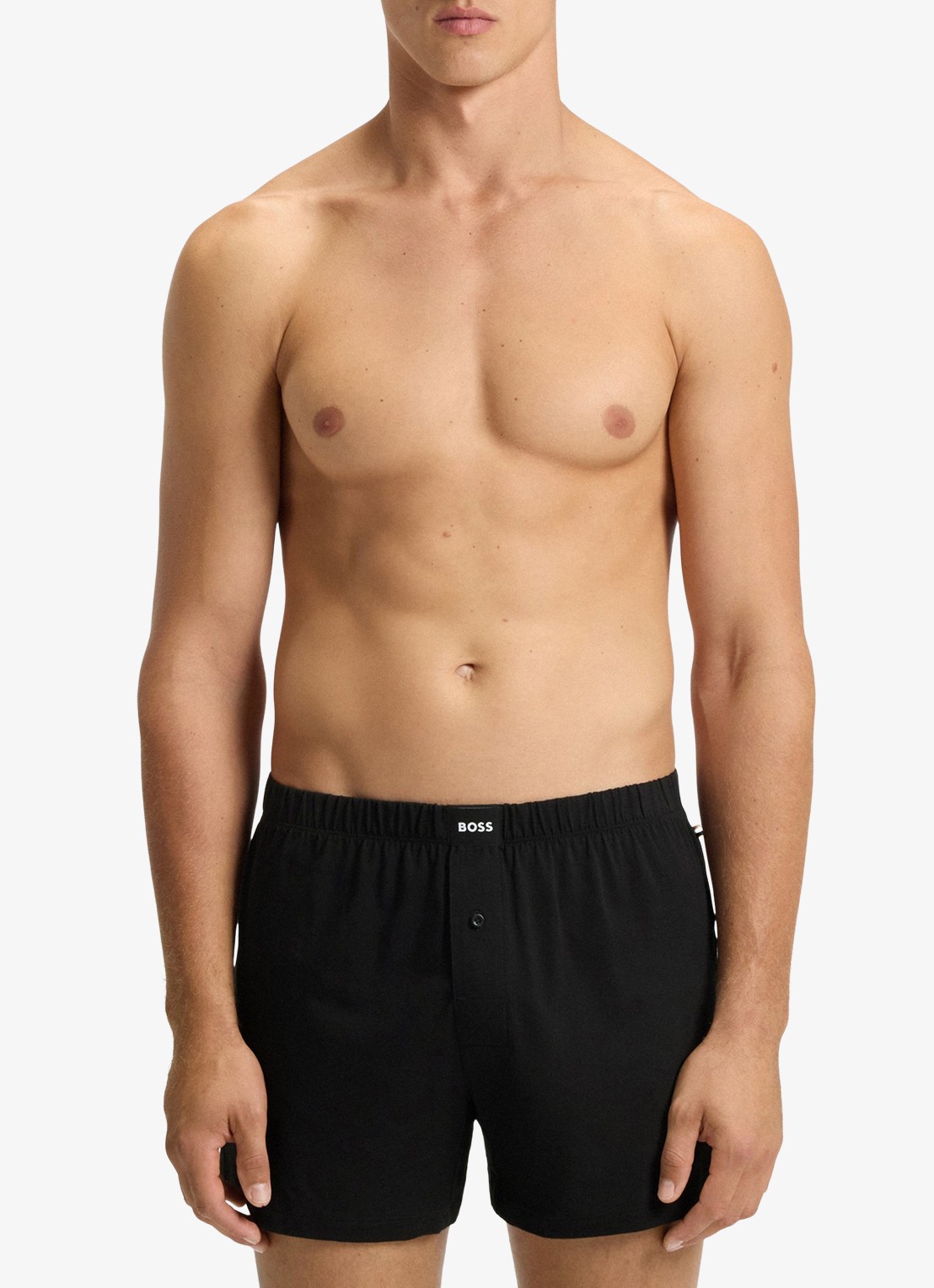 BOSS Boxershorts met logo in 2-pack - voorkant 2 zwart