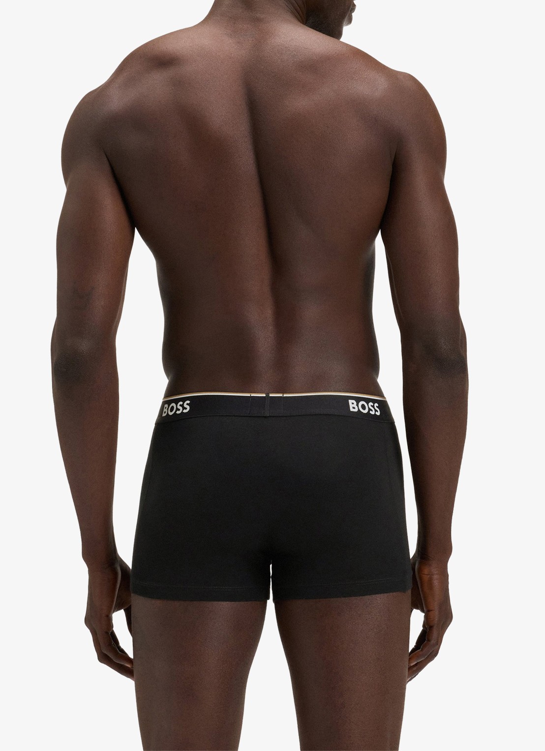 BOSS Boxershorts met logoband in 3-pack - achterkant 5 diepzwart