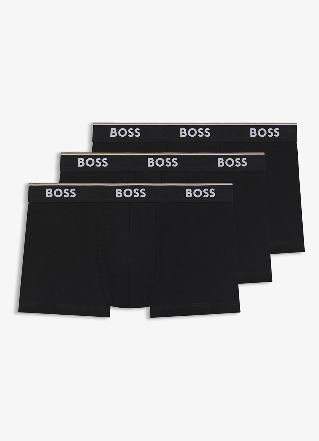 BOSS Boxershorts met logoband in 3-pack - voorkant diepzwart