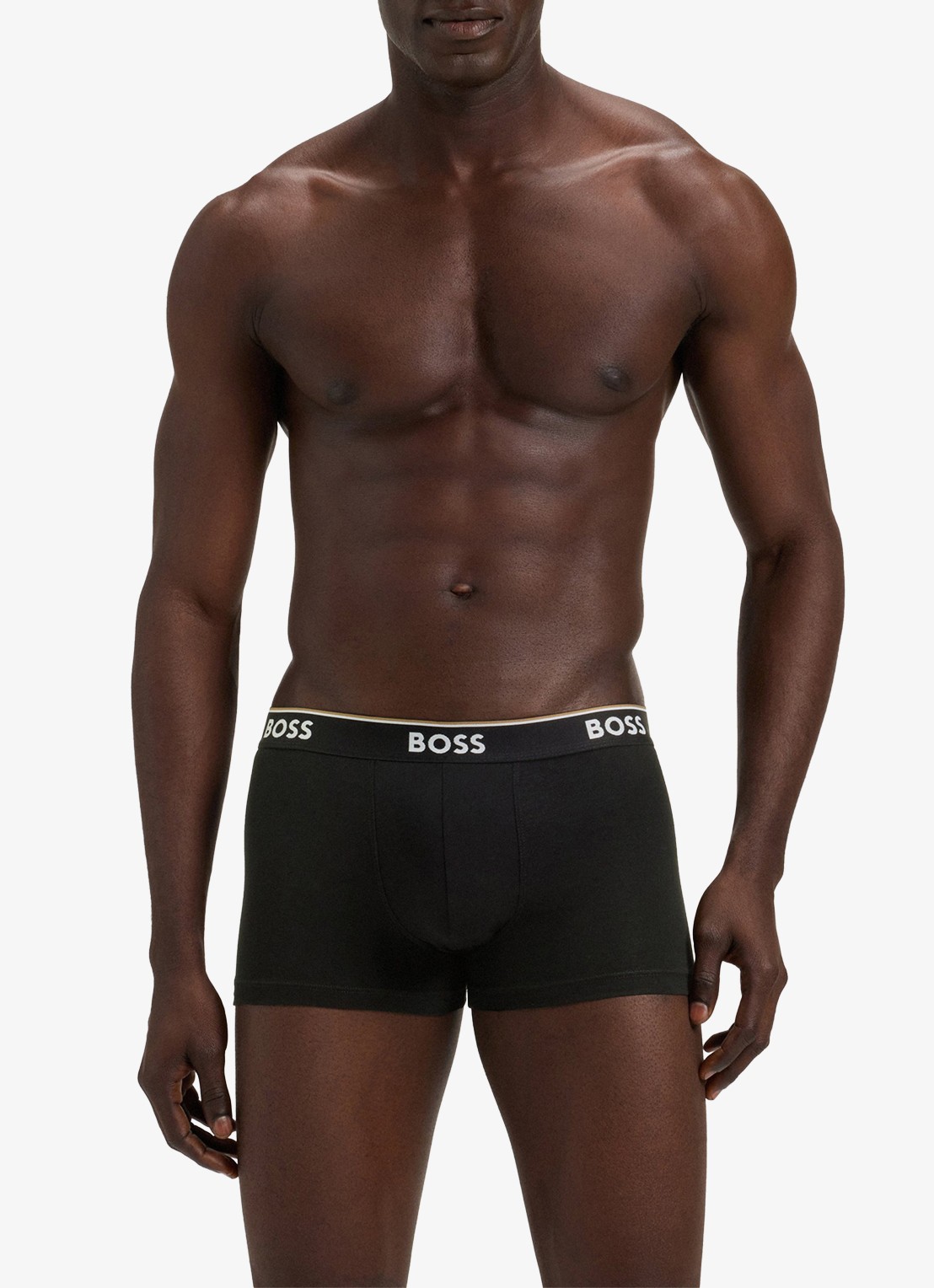 BOSS Boxershorts met logoband in 3-pack - voorkant 2 diepzwart