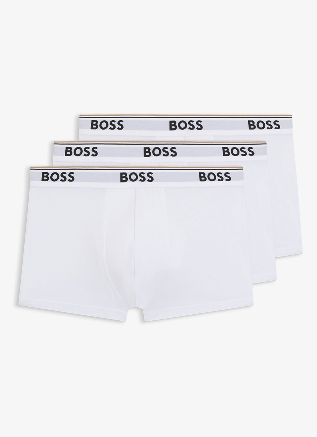BOSS Boxershorts met logoband in 3-pack - voorkant wit