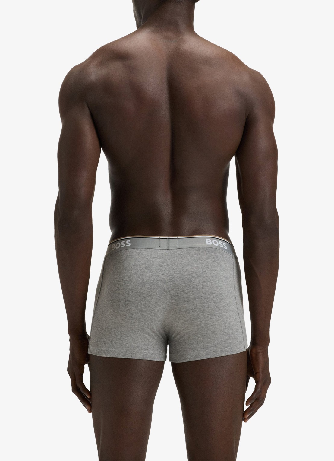 BOSS Boxershorts met logoband in 3-pack - achterkant grijs