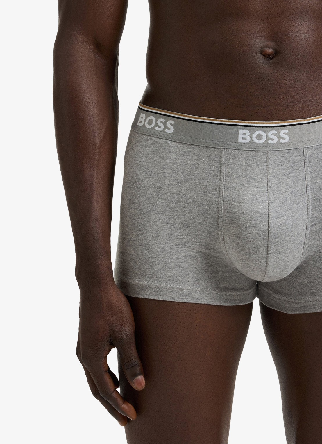 BOSS Boxershorts met logoband in 3-pack - detail 4 grijs