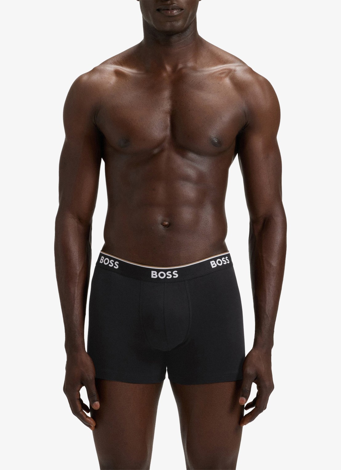 BOSS Boxershorts met logoband in 3-pack - voorkant 2 zwart