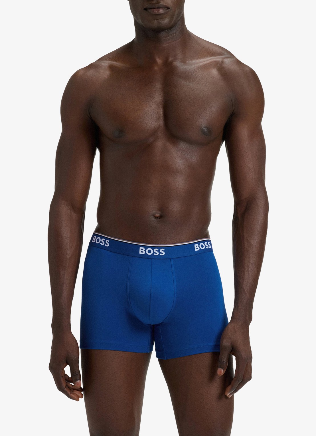BOSS Boxershorts met logoband in 3-pack - voorkant 3 blauw