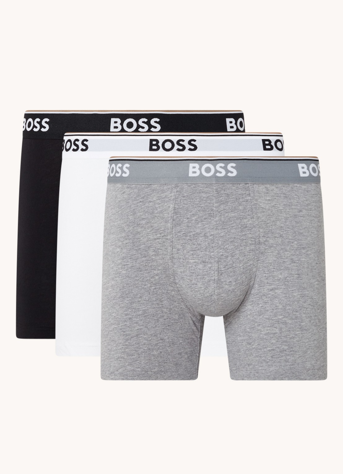 BOSS Boxershorts met logoband in 3-pack - detail 5 wit
