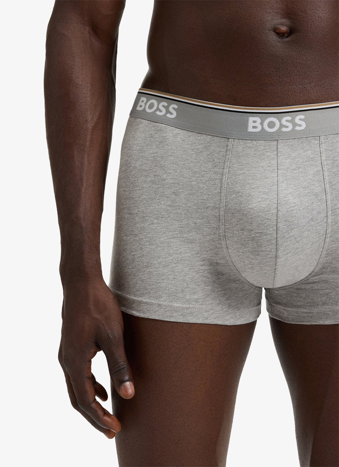 BOSS Boxershorts met logoband in 3-pack - detail 4 donkergrijs