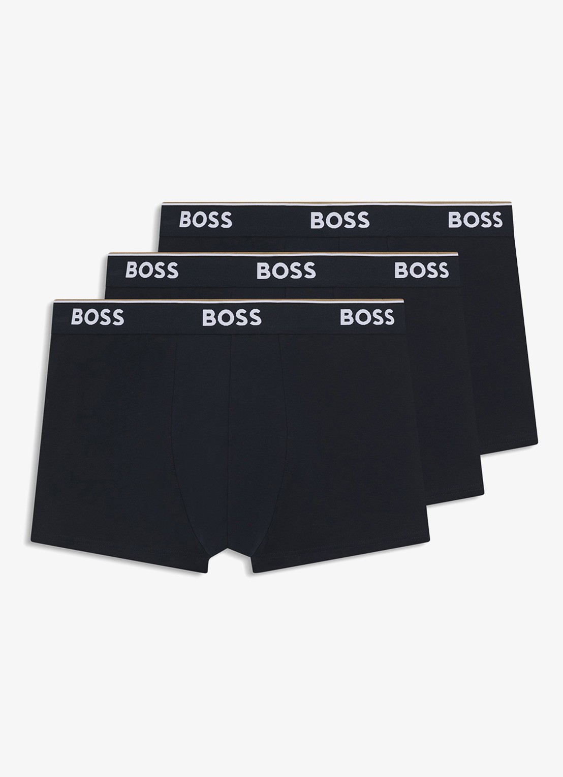 BOSS Boxershorts met logoband in 3-pack - voorkant blauwgrijs