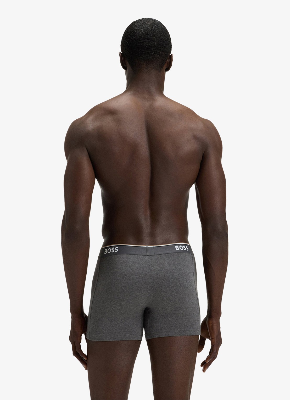 BOSS Boxershorts met logoband in 3-pack - achterkant grijs