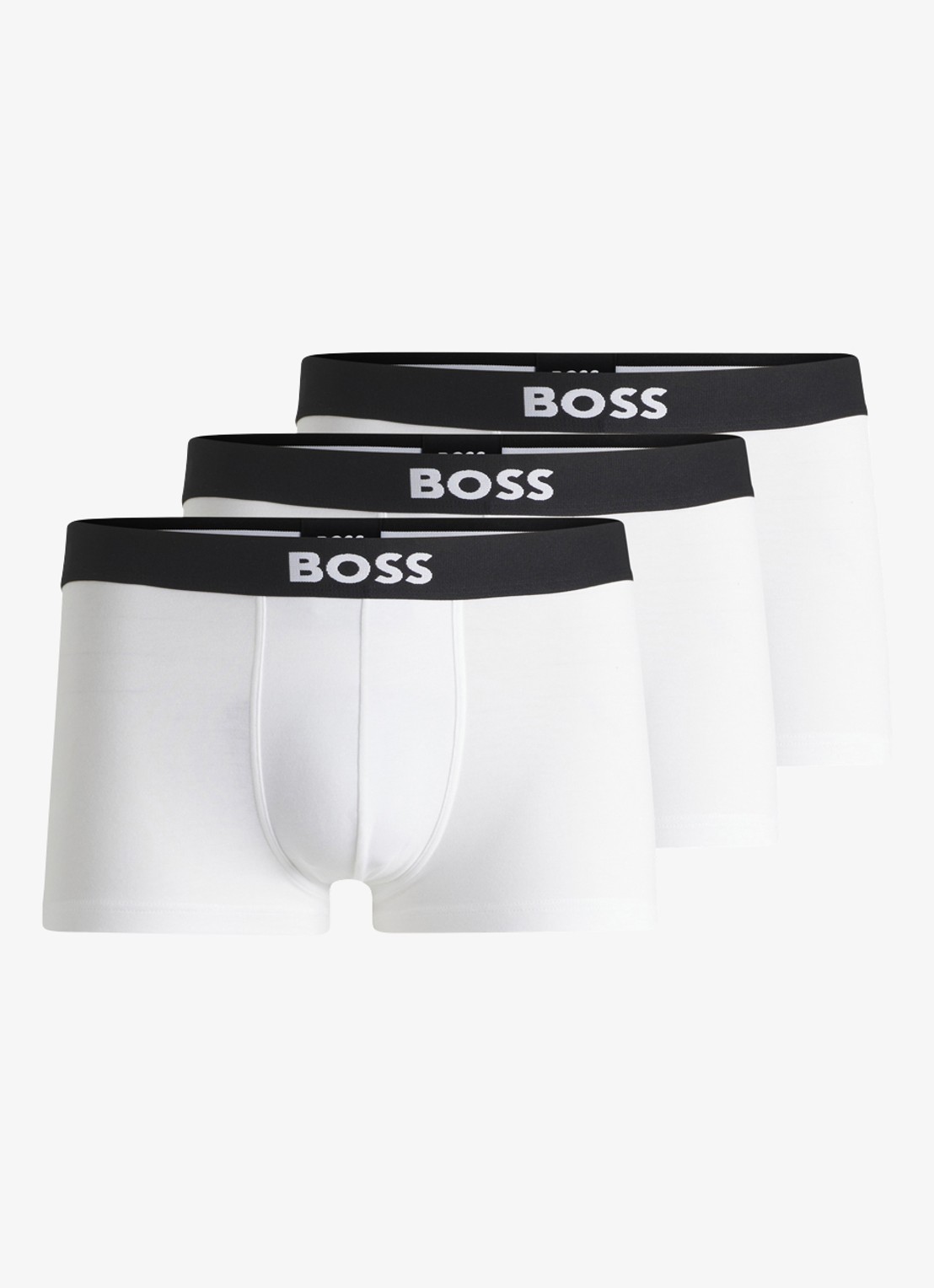 BOSS Boxershorts met logoband in 3-pack - voorkant 3 wit