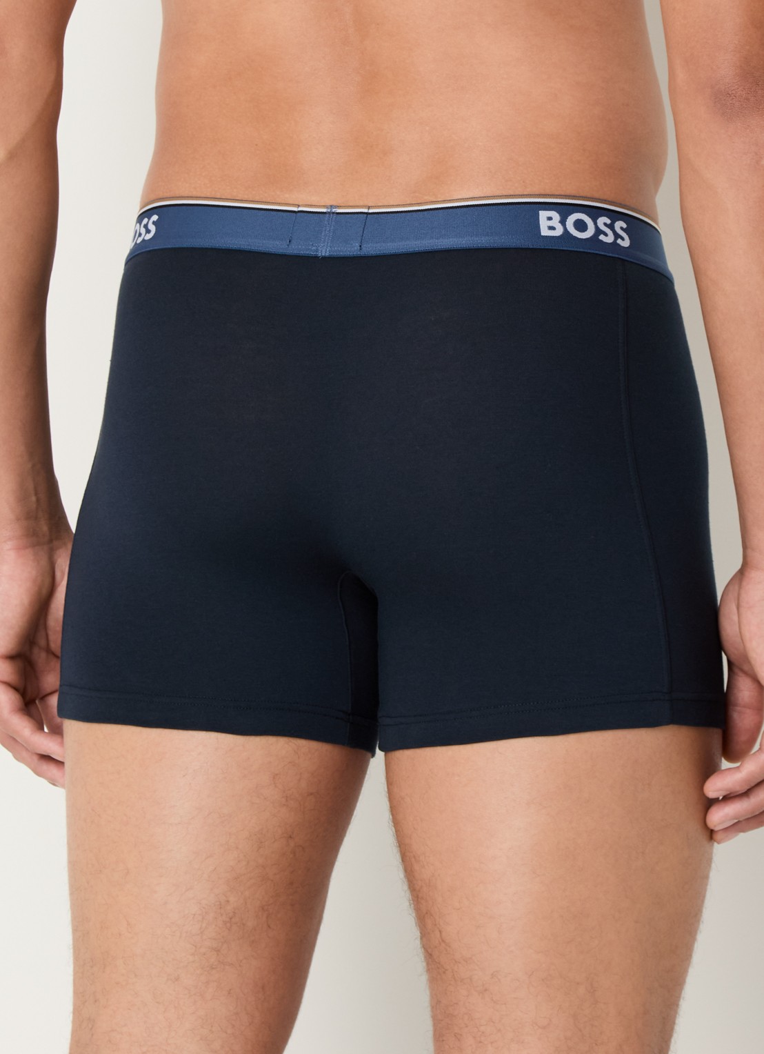BOSS Boxershorts met logoband in 3-pack - achterkant 2 donkerblauw