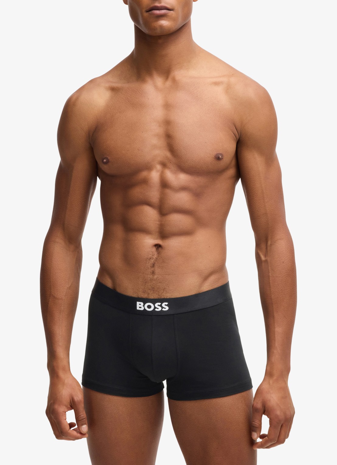 BOSS Boxershorts met logoband in 3-pack - voorkant 3 zwart