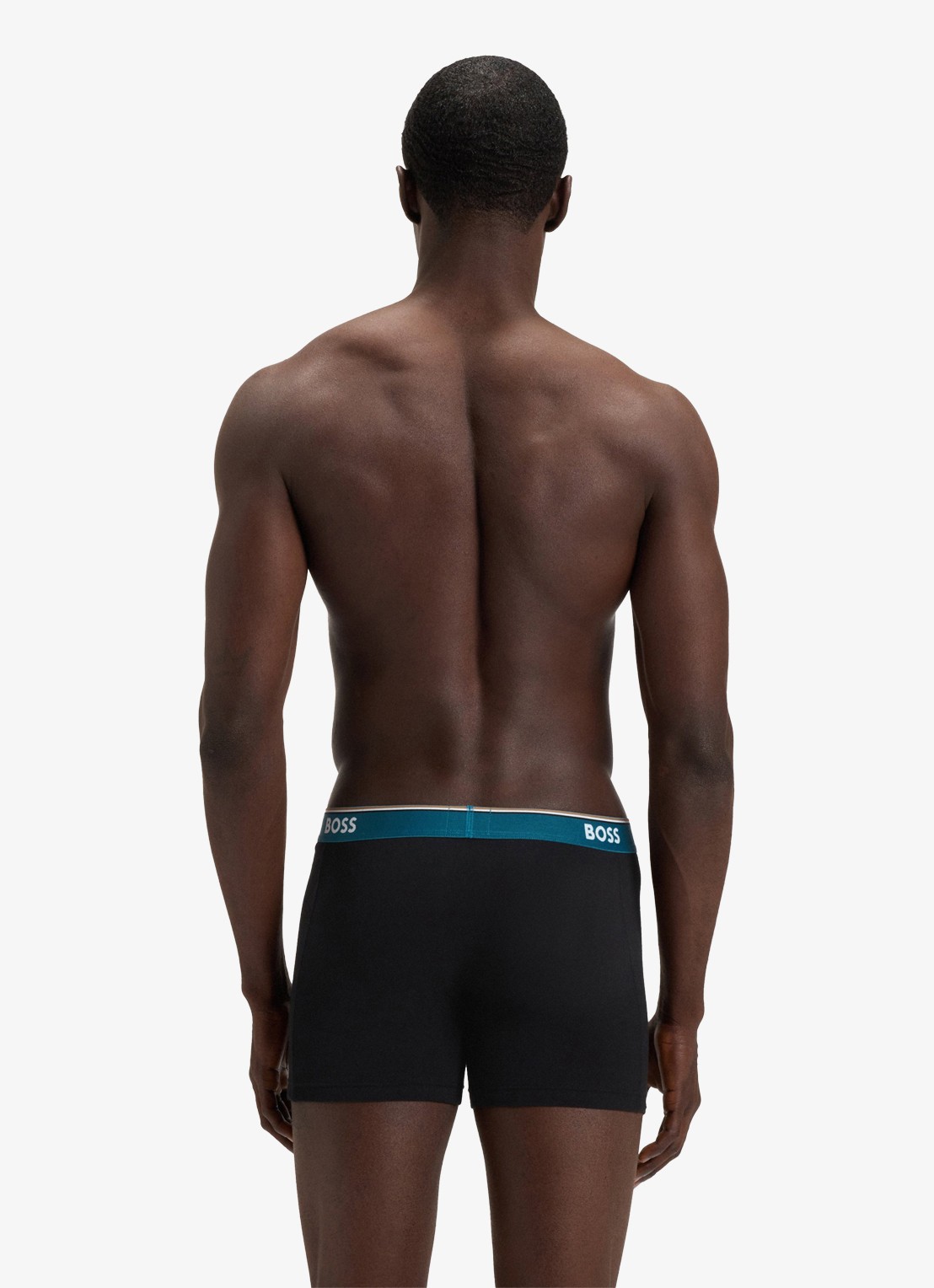 BOSS Boxershorts met logoband in 3-pack - achterkant petrol