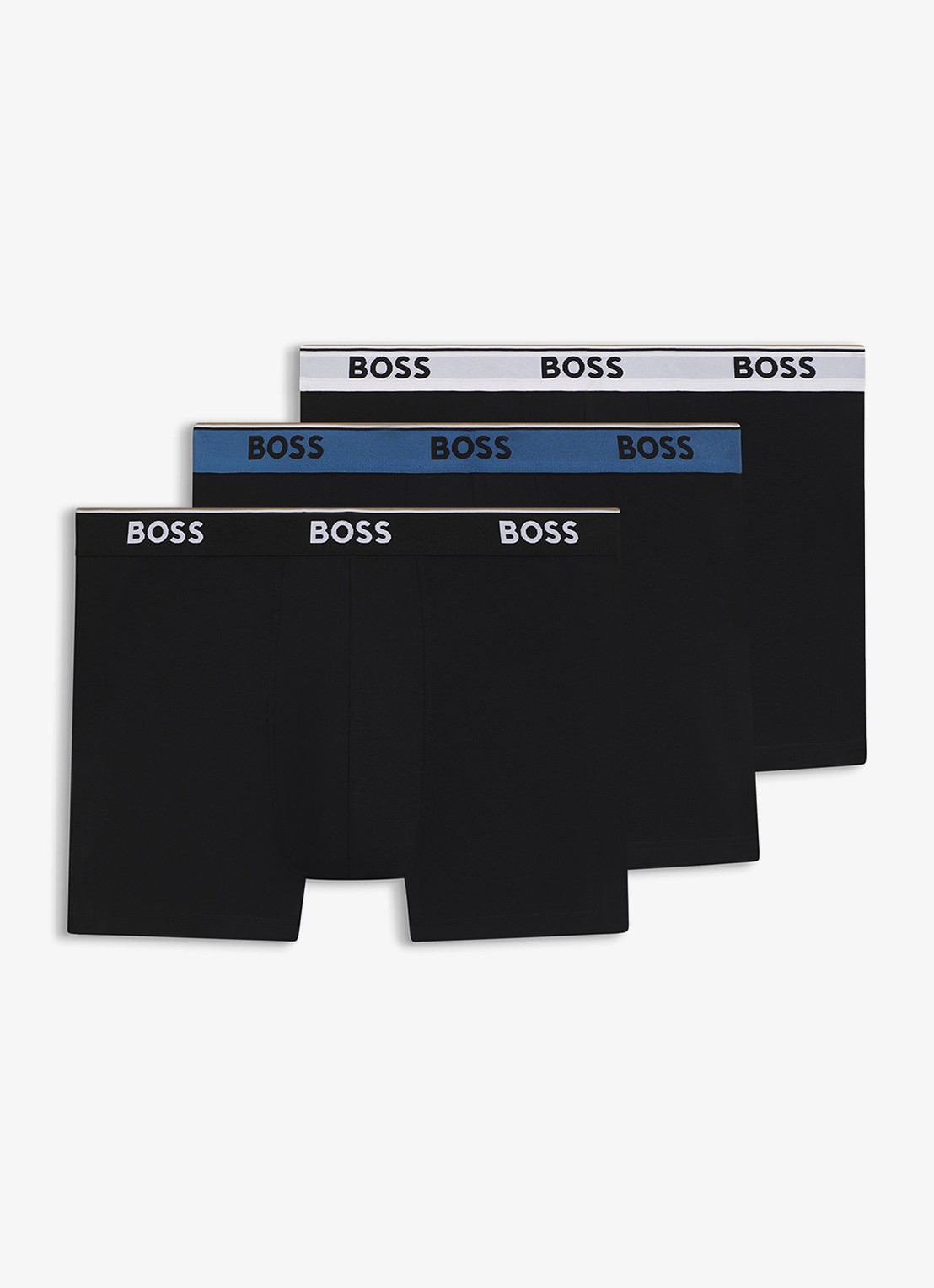 BOSS Boxershorts met logoband in 3-pack - voorkant black-003 / zwart