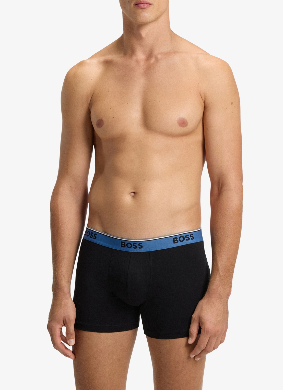 BOSS Boxershorts met logoband in 3-pack - voorkant 2 black-003 / zwart