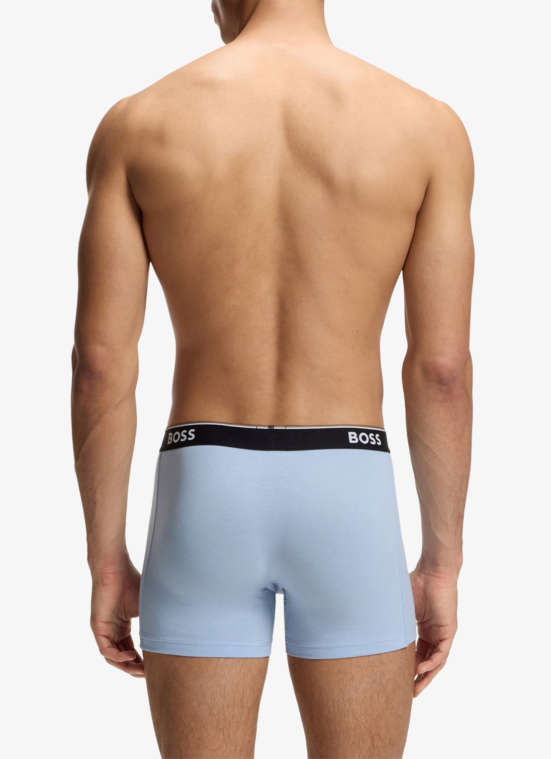 BOSS Boxershorts met logoband in 3-pack - achterkant 5 open blue-462 / blauw
