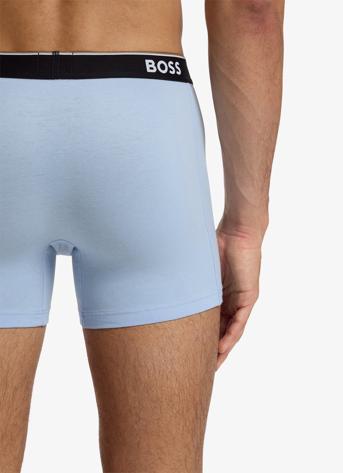 BOSS Boxershorts met logoband in 3-pack - detail 4 open blue-462 / blauw