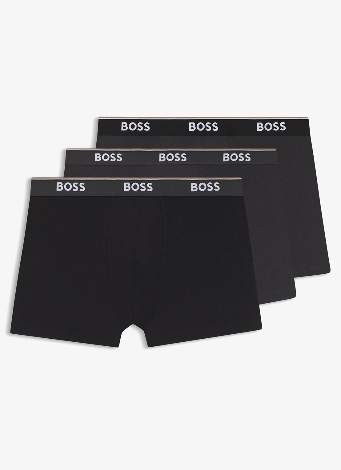 BOSS Boxershorts met logoband in 3-pack - voorkant 2 open miscellaneous-973 / multicolor