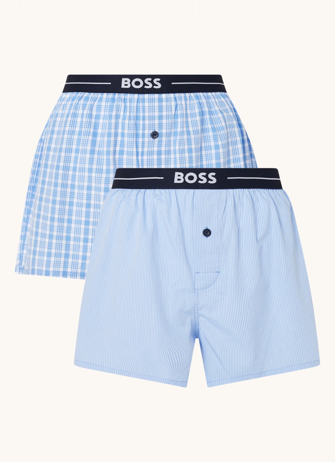 BOSS Boxershorts met print in 2-pack - detail 5 blauw