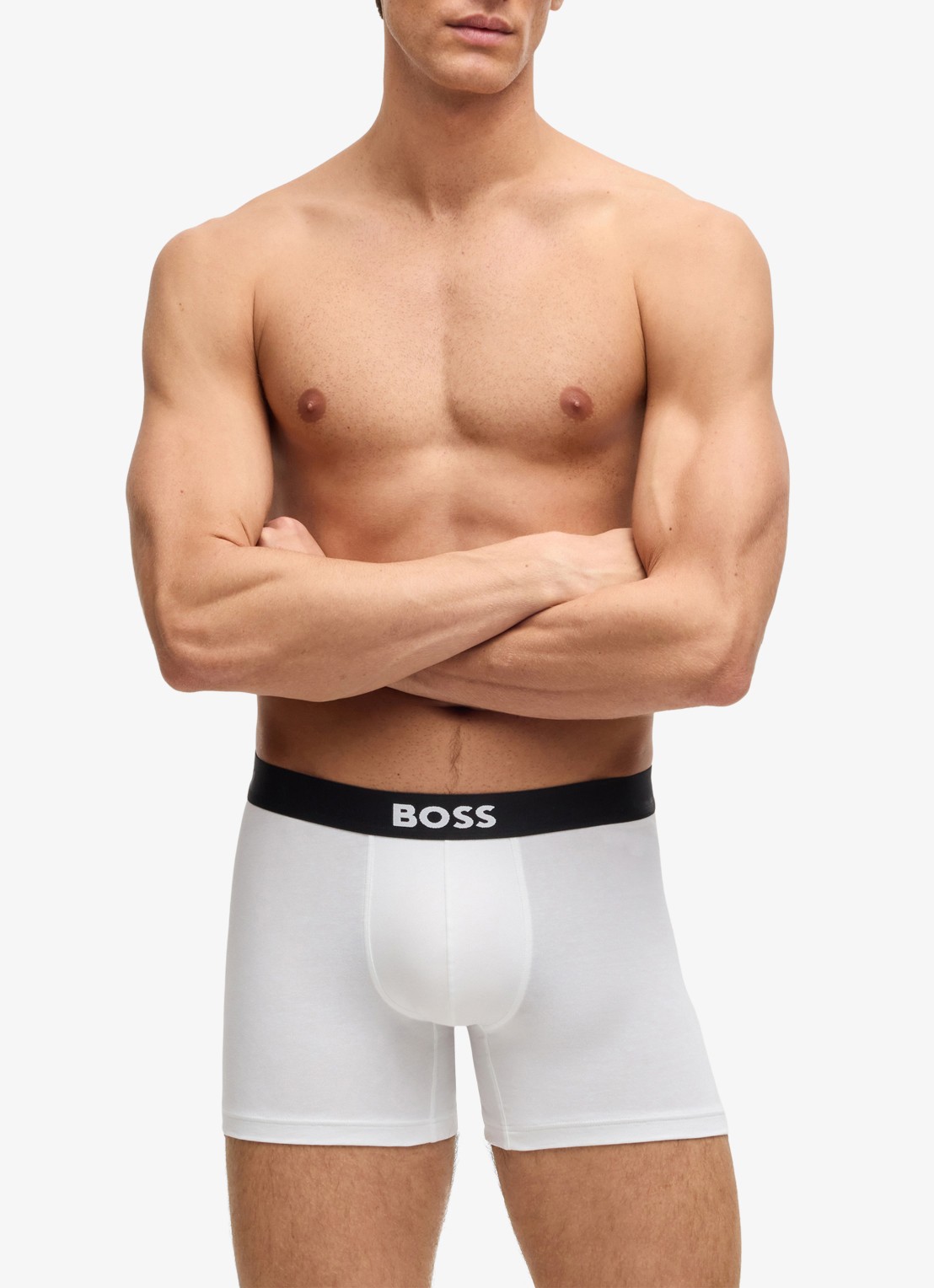 BOSS Boxershorts van  katoen in 3-pack - voorkant 3 wit