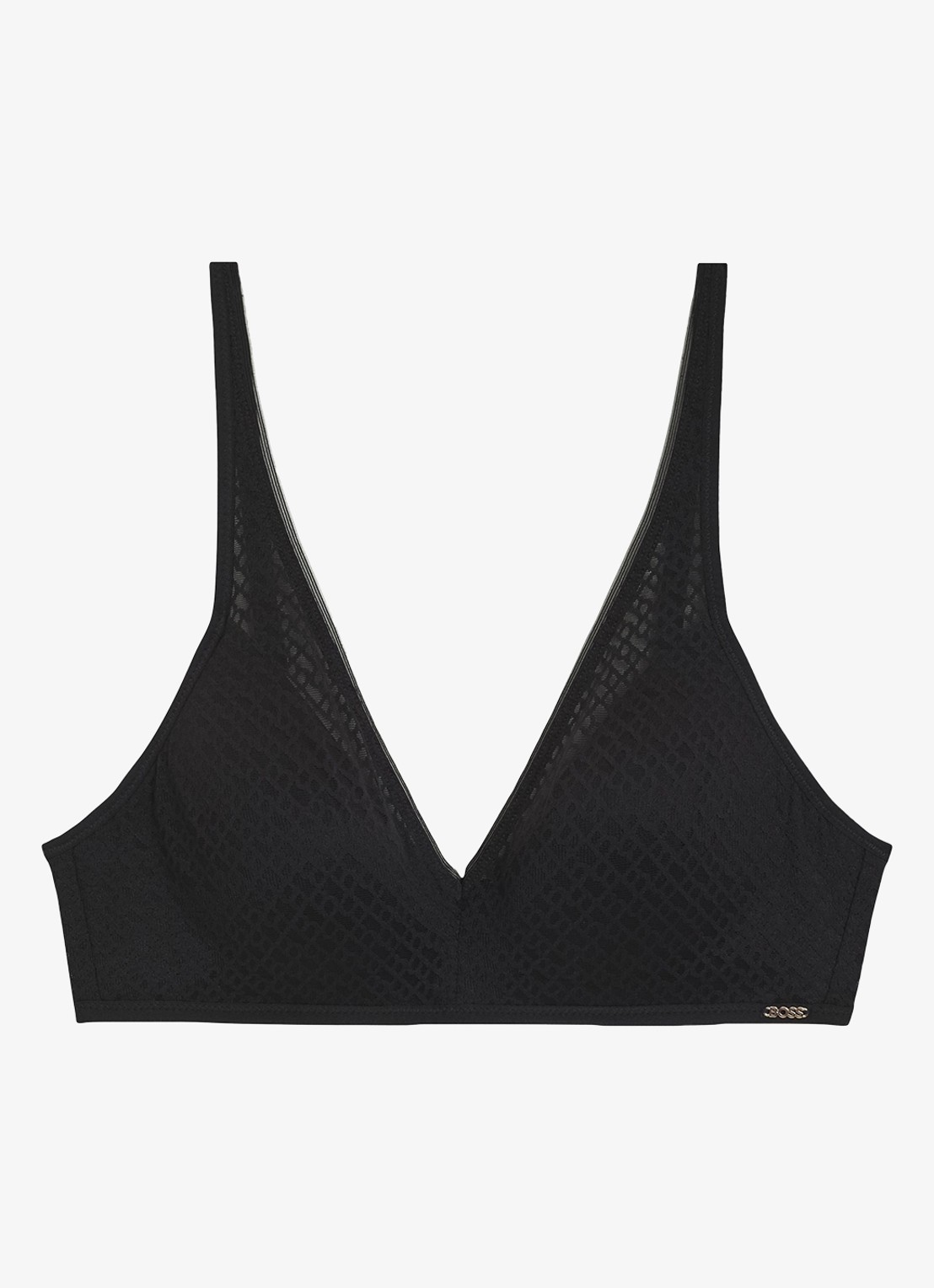 BOSS Bralette van kant - voorkant 4 zwart